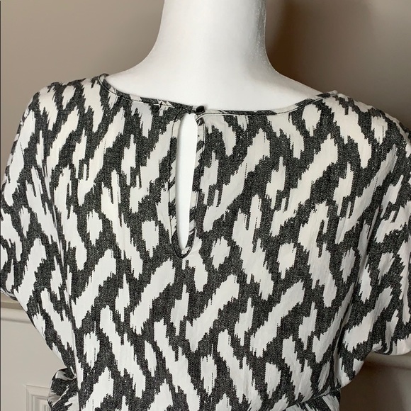 J. Crew Ikat Black & White Romper Small - Picture 6 of 9